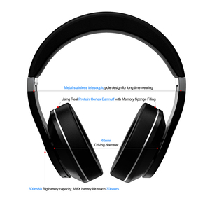Auriculares Inalámbricos con Diadema Metálica V5.0, BT con 5 Modos de Ecualización, Carga Tipo C, RBT63 - Product Image 2