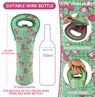 Sac de transport et de refroidissement pour vin réutilisable en néoprène personnalisé pour bouteille de vin de 750 ml