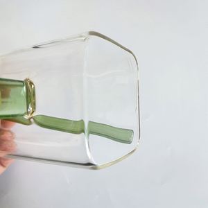 Vaso de Vidrio de Borosilicato Transparente Cuadrado de 400 ml (13.5 oz) Reciclable para Sublimación, con Tapas y Pajitas - Product Image 3