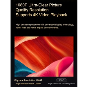 جهاز عرض صغير محمول Hd بالكامل 4k جهاز عرض ذكي للمسرح المنزلي واي فاي بلوتوث LCD جهاز عرض سينمائي لاسلكي - Product Image 5