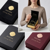 Boîtes d'emballage rigides pour parfums de haute qualité, finition noire mate, fermeture magnétique, designs luxueux, couleurs et logos personnalisés faits à la main