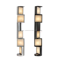 Lampe de sol LED moderne en marbre, blanc chaud, base E27, corps en acier, décoration intérieure, salon, chambre, bureau, jardin