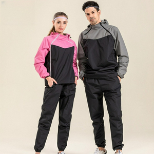 Combinaison de <span class=keywords><strong>sauna</strong></span> personnalisée avec logo 2025 pour une utilisation à domicile, vêtements de sport pour couples, fitness et course à pied, toutes saisons, taille élastique - Product Image 3