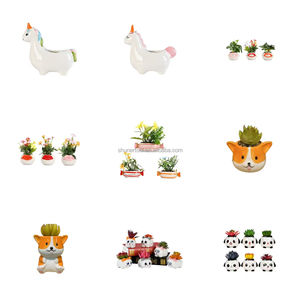 Nuovo cartone animato in ceramica casa natale bambola nana Santa Claus pupazzo di neve all'ingrosso vaso da giardino - Product Image 4