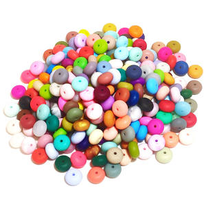 Venta al por mayor 14MM Multicolor impreso cuentas de silicona suave bebé <span class=keywords><strong>chupete</strong></span> <span class=keywords><strong>cadena</strong></span> DIY cuentas anticaída cuentas sueltas - Product Image 5