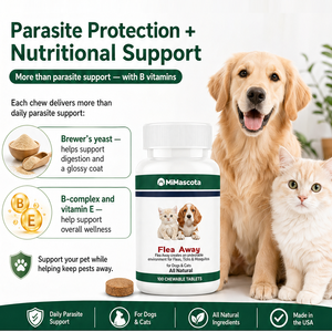 Tabletas Masticables Naturales contra <span class=keywords><strong>Pulgas</strong></span> para Perros y Gatos, 100 Unidades, Sabor a Hígado, Protección contra Parásitos, Hechas en EE. UU. - Product Image 3
