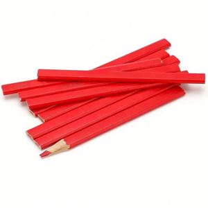 Lápiz de Carpintero Personalizado de 7 Pulgadas, de Madera de Tilo, Cuadrado, con Mina Roja, Hecho en China - Product Image 1