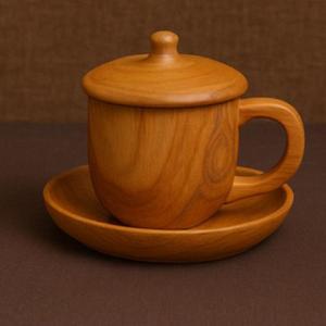 แก้วน้ำไม้สักธรรมชาติพรีเมียม เกรดอาหาร สำหรับใช้ในครัว - Product Image 1