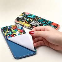 Zhimei 190*120mm Films de protection arrière 3D en relief gravé au laser, autocollants décoratifs pour téléphone, film pour machine de découpe de protecteurs d'écran