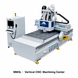 High-Efficiency CNC Router MM4H-D2 / Twin Table Boring &amp; Routing Machine with PLC Core Components 6kW Spindle Motor