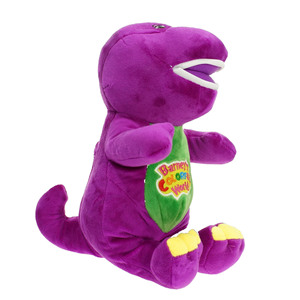 Peluche Barney le Dinosaure Violet Chanteur, Super Douce, Rembourrée en Coton PP, Prix du Jeu de la Grue, Unisexe - Product Image 1