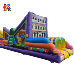 Tema de payaso de circo Kiddohop, carrera de obstáculos inflable, fiesta, Carnaval, escalada, túneles de pared, toboganes emergentes para entretenimiento infantil - Product Image 4