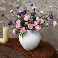 Hoogwaardige bestseller, zeer realistische miniatuur kunstzijde camelia, vintage-stijl bruiloftdecoratie, handgemaakt