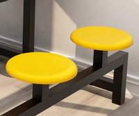 Ensemble de mobilier de salle à manger moderne pour hôtel, café, restaurant avec table, chaise, snack-bar - 4/6/8 places, cadre en métal durable