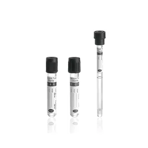 Wholesale price black top disposable medical sterile vacuum blood tube