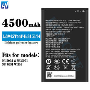 3.85V 4500mAh Li-ion Rechargeable Replacement Hotspot Battery Li3945T44P4h815174 for <strong>zte</strong> MU5002 <strong>MU5001</strong> 5G WIFI WIFI6 - Product Image 2