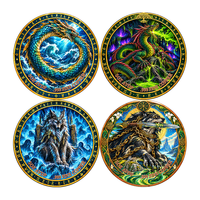 Pièce de Monnaie Unique en Cuivre 5OZ, Motif Serpent Jörmungandr de Midgard Nordique, Artisanat Métallique, Pièce Souvenir Commémorative en Relief