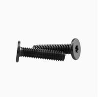Vis métrique LeGood personnalisée M2.5x8mm en acier inoxydable 304 noir électrophorétique, tête plate Torx T6, filetage standard classe 4