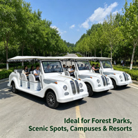 RenQi 72V/4kW 100AH Moteur AC Voiture Électrique Rétro Cabriolet Vintage Châssis en Acier Phares LED pour Sites Touristiques et Événements de Mariage