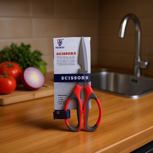 Huakai Scissors 12Pcs Kitchen Cutting Tool Red Handle - Product Image 2