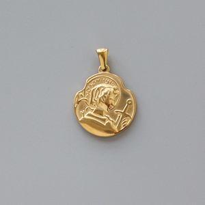 Colgante de Rosa occidental Retro que combina con todo, collar en forma de gota de acero inoxidable para hacer joyas, regalo - Product Image 6