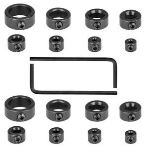 8 buah Drill Stop beragam bor kedalaman Stop kerah batas cincin Dowel Shaft Chuck Positioner Locator untuk mata bor konsisten