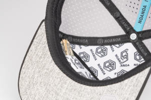 Casquette à 5 panneaux à profil bas TCAP Chine entièrement personnalisable, résistante à l'eau, avec patch en polyester PVC - Product Image 4