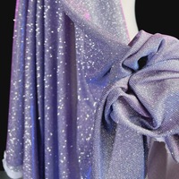 Ventes d'usine Fil métallique de luxe brillant en soie pailletée Fil doré tricoté Tulle Chiffon Point Lurex extensible pour tissu de robe