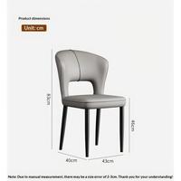 Chaise de salle à manger en cuir multicolore, chaise de loisirs créative rembourrée avec structure en fer, chaise de salle à manger commerciale pour café et salon de thé