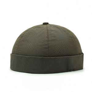 Mens Breathable Mesh No Brim Summer Docker Cap Lightweight Quick Dry Brimless <b>Hat</b> <b>Beanie</b> Promotion Gift - Product Image 1
