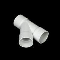 Fournisseurs de composants de tuyauterie en PVC produisent des raccords de tuyauterie en PVC à 45 degrés, jonction simple F/F, type Y, raccord en T, raccord de tuyauterie en plastique