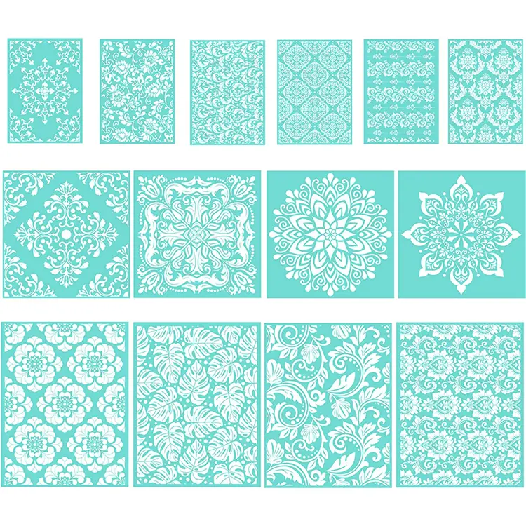 Mandala Florals Elements Siebdruck schablone Selbst klebende wieder verwendbare Schilds chablonen