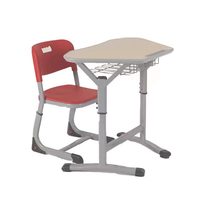 Mobilier scolaire comprenant des bureaux et des chaises modulaires pour étudiants avec hauteur réglable