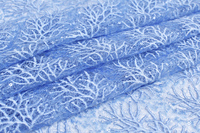 Dentelle tressée à paillettes, dentelle française bleu clair, tissu en dentelle blanche brodée, 100% polyester élastique pour robes de mariée