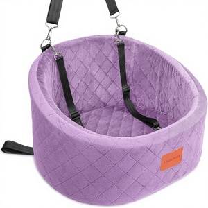 Siège de <span class=keywords><strong>voiture</strong></span> pour <span class=keywords><strong>chien</strong></span> et chat pour petits animaux de compagnie, tissu en coton ultra doux, design matelassé en diamant confortable, imperméable, écologique, antidérapant - Product Image 1