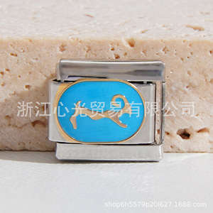 Bracelet modulaire italien 9 mm, série Constellation, perles en acier inoxydable, bijoux unisexes, cadeau - Product Image 4