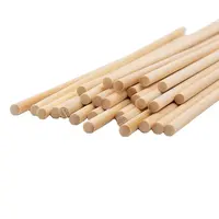 Round Threaded Wood Pin Dowels, Assorted Sizes