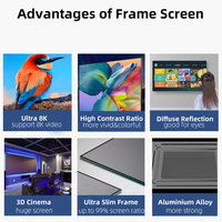 Écran de projection Yinzam 8K UST 120 pouces ALR à cadre fixe portable 16:9