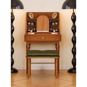 North American Style Vintage Wooden Makeup Vanity With <b>Storage</b> <b>For</b> Bedroom - Product Image 2