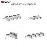 Bureau moderne pour 4 personnes, banc double en cuivre bronze avec dossier en A, plateau blanc, rangement intégré, OEM