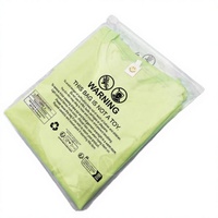Sac refermable transparent en PE réutilisable avec impression offset, avertissement anti-suffocation, recyclable pour l'emballage de vêtements (chaussettes)
