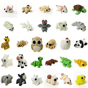 Mini 3D Printed Animal Set Articulated Flexible Animal <b>Toys</b> for Christmas New Year Birthday Gifts and Office Desktop Decoration - Product Image 1