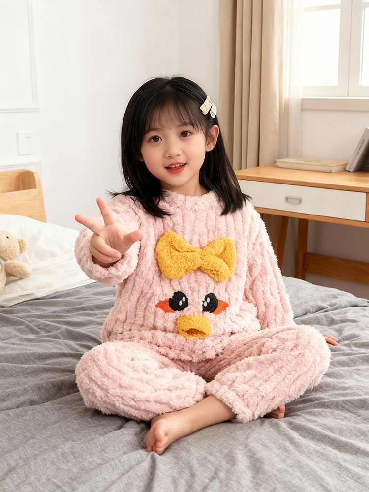 Little duck plush set-pink