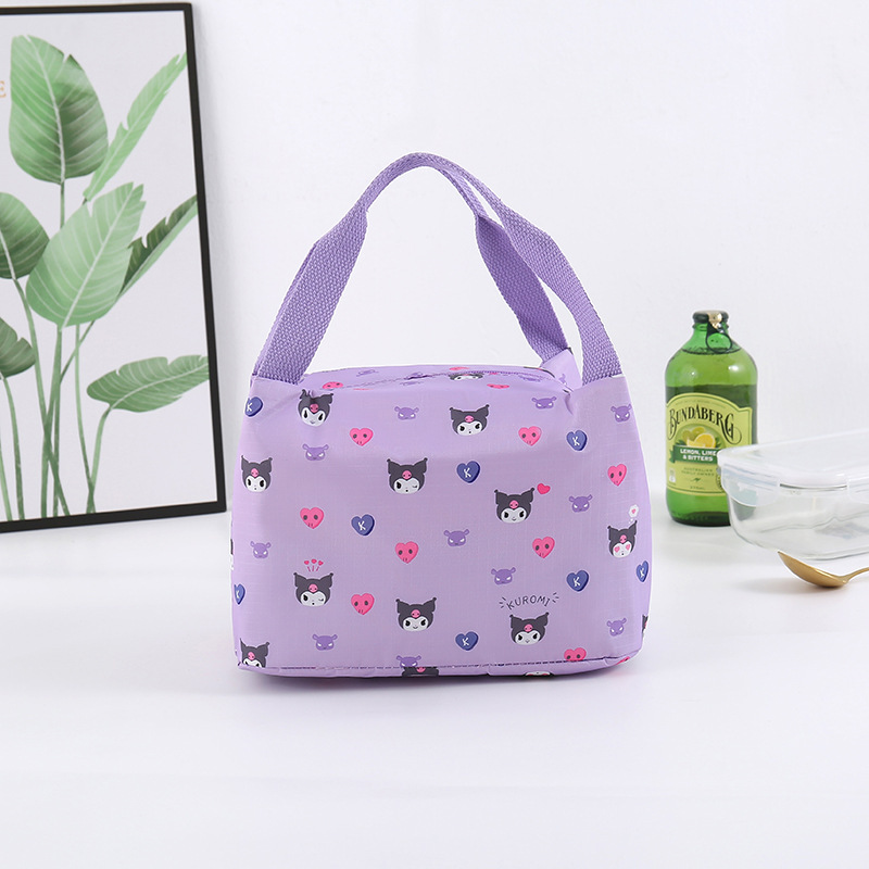 Новая портативная Изолированная симпатичная сумка для ланча Sanrio из мультфильма Kuromi, сумка-холодильник, сумка для пикника
