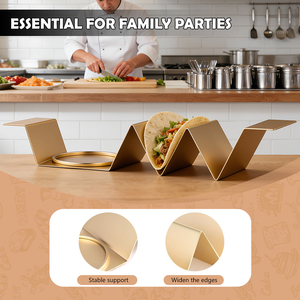 Soporte para Tacos Clásico <span class=keywords><strong>de</strong></span> Acero Inoxidable 2026, Capacidad para Tacos, Mantiene los Tacos Verticales, Apto para Lavavajillas, Libre <span class=keywords><strong>de</strong></span> BPA, Grado Alimenticio, Duradero - Product Image 3