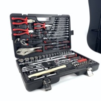 Ensemble d'outils de réparation automobile utilitaire de 87 pièces, kit de clés à douille, tournevis hexagonal, pince, kit de boîte à outils multifonctionnelle
