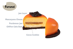 Torta Mousse al Formaggio Cremoso Gusto Frutta e Cachi, a Basso Contenuto di Grassi, Congelata, Certificata Halal, Vendita Diretta dalla Fabbrica, Consegna Rapida - Product Image 6