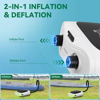 Compresseur haute pression portable électrique 20 PSI personnalisable pour planches de SUP, plateformes flottantes et paddle boards gonflables