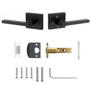 Modern Steel Privacy <strong>Door</strong> <strong>Knob</strong> KEYLESS Interior <strong>Door</strong> Lock for <strong>Bedroom</strong> Bathroom Home Office-Satin Nickel Finish Easy Installation - Product Image 6