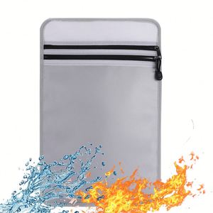 Customized Color Clear Fireproof Waterproof Document Bag File Folder Expanded Portfolio - Product Image 1